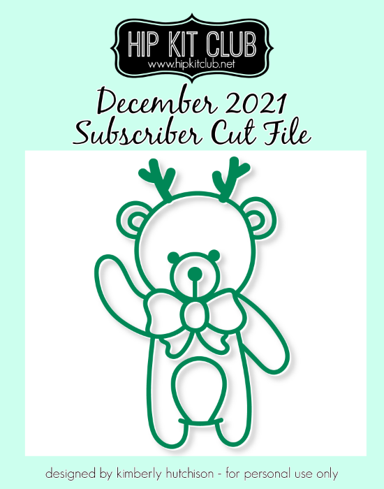 December 2021 - Kim Watson - Antler Bear - Silhouette Cricut Cameo