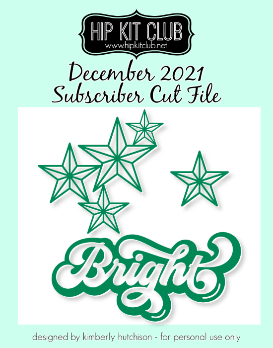 December 2021 - Kim Watson - Bright Stars - Silhouette Cricut Cameo