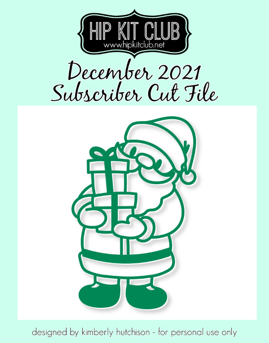 December 2021 - Kim Watson - Santa - Silhouette Cricut Cameo