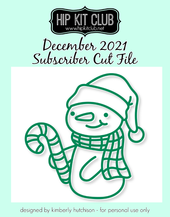 December 2021 - Kim Watson - Snowman - Silhouette Cricut Cameo