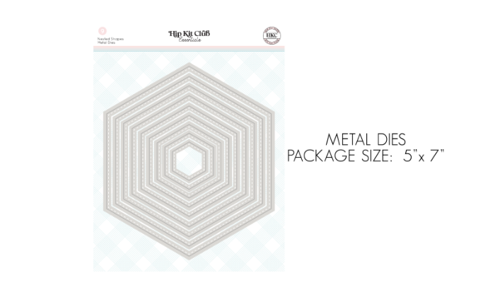 January 2022 Nested Hexagon Metal Die Kit Scrapbook Kit