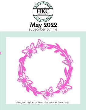May  2022 - Butterfly Wreath Cut File