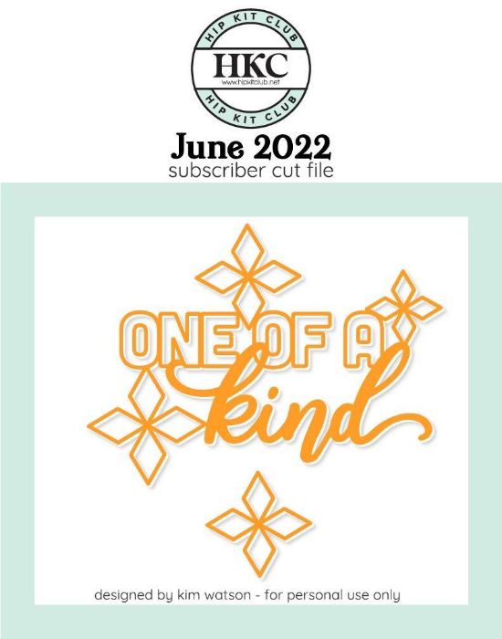 June 2022 - Kim Watson - One of a Kind  - Silhouette Cricut Cameo