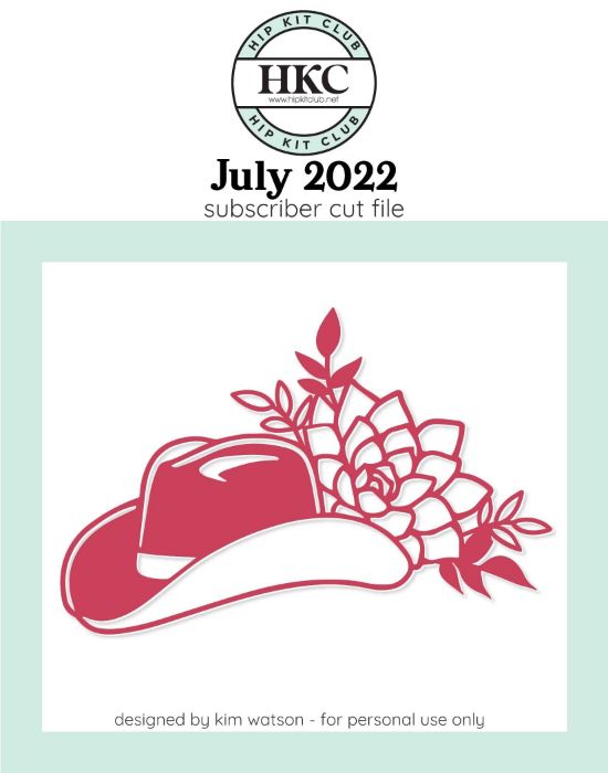 July 2022 - Kim Watson - Floral Hat - Silhouette Cricut Cameo