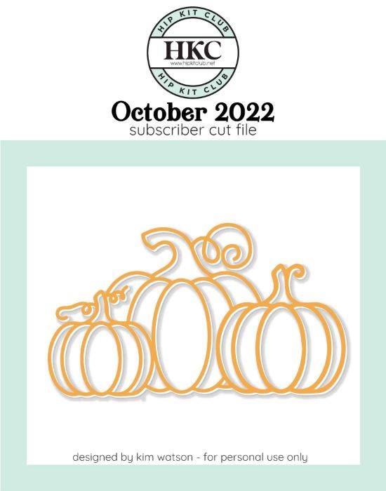 October 2022 - Kim Watson - 3 Pumpkins  - Silhouette Cricut Cameo