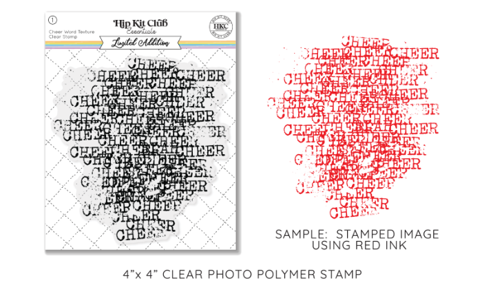 November 2022 Hip Kit Club Cheer Texture Stamp Scrapbook Kit