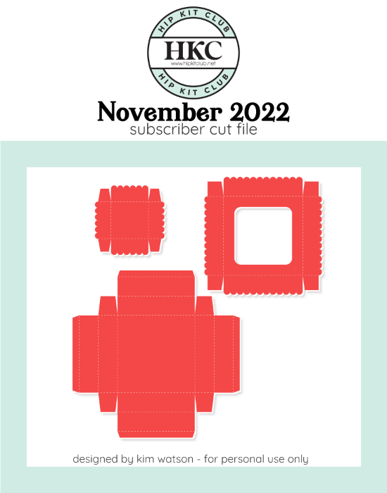 November 2022 - Kim Watson - Cookie Box + Insert  - Silhouette Cricut Cameo