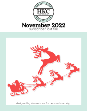 November 2022 - Santa + Reindeer Cut File
