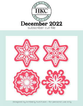 December 2022 - Snowflake Cookies Cut File