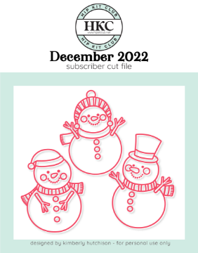 December 2022 - Snowmen Cut File