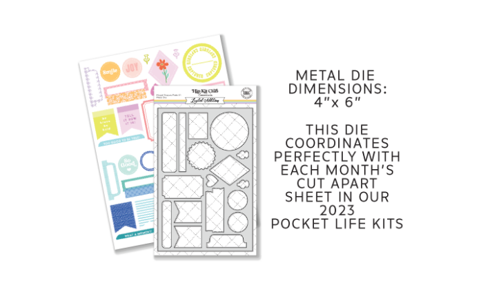 January 2023 Pocket Life Cut Apart Metal Die - Style 1