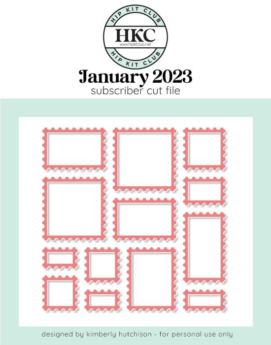 January 2023 - Kimberly Hutchison - Stamp Grid Background - Silhouette Cricut Cameo