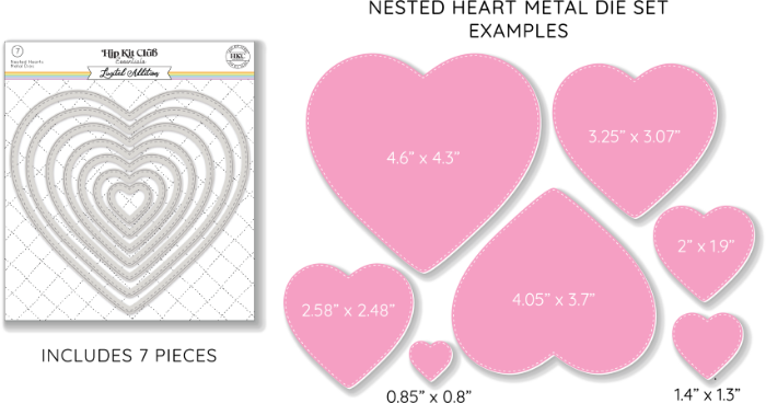 Heart - Nested - 24, 18, 15 x 2 - CraftFōM -White