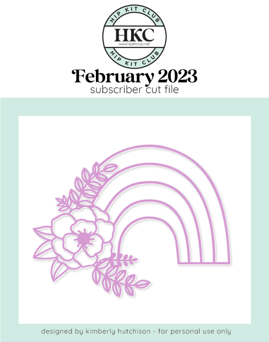 February 2023 - Kim Watson - Rainbow - Silhouette Cricut Cameo