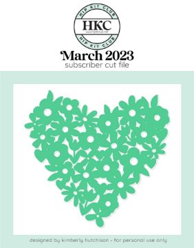 March 2023 - Floral Heart Cut File