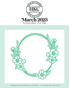 March 2023 - Oval Wreath + Florals Cut File