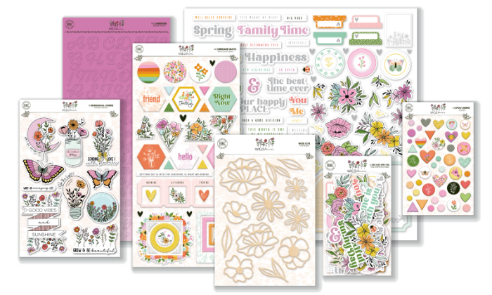 May 2023 Wild Flower Layered Clear Stamp Set - HKC Exclusive Limited  Addition - Hip Kit Club Scrapbook Kit Club