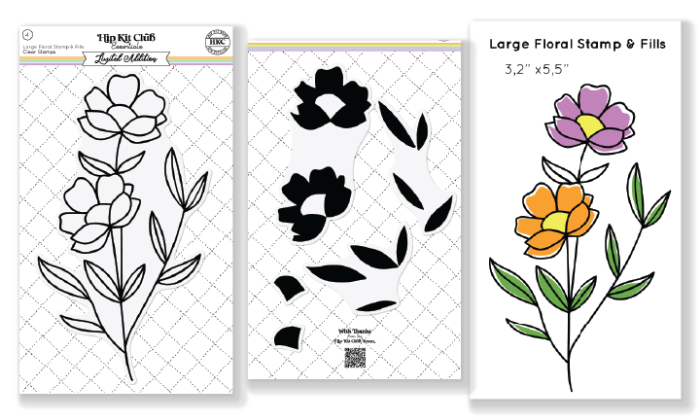 May 2023 Wild Flower Layered Clear Stamp Set - HKC Exclusive Limited  Addition - Hip Kit Club Scrapbook Kit Club