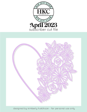 April 2023 - Floral Heart Cut File