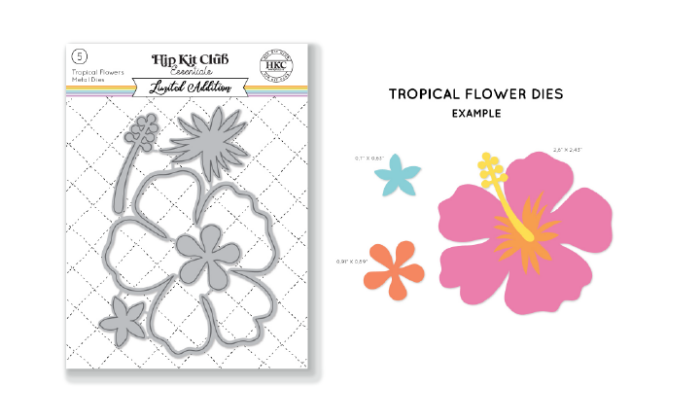 Picture of July 2023 Tropical Layered Flower Die Set