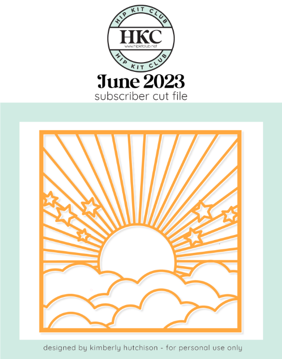 Picture of June 2023 - Kimberly Hutchison - Sun + Clouds Cut File 