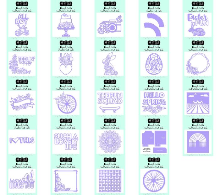 Picture of March 2021 Full Cut File Digital Download Pack   