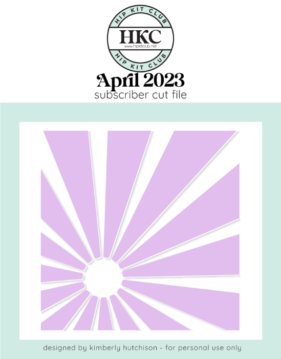 Picture of April 2023 Sunburst Cut File (Free when registered)   