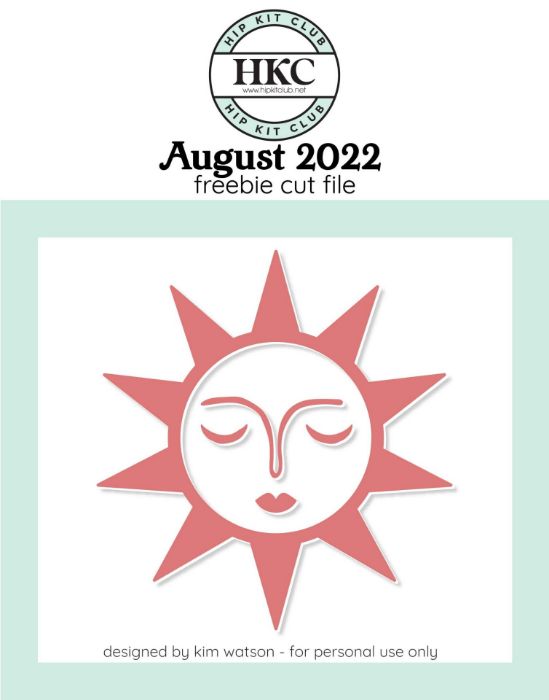 Picture of August 2022 Sun Cut File (Free when registered)      
