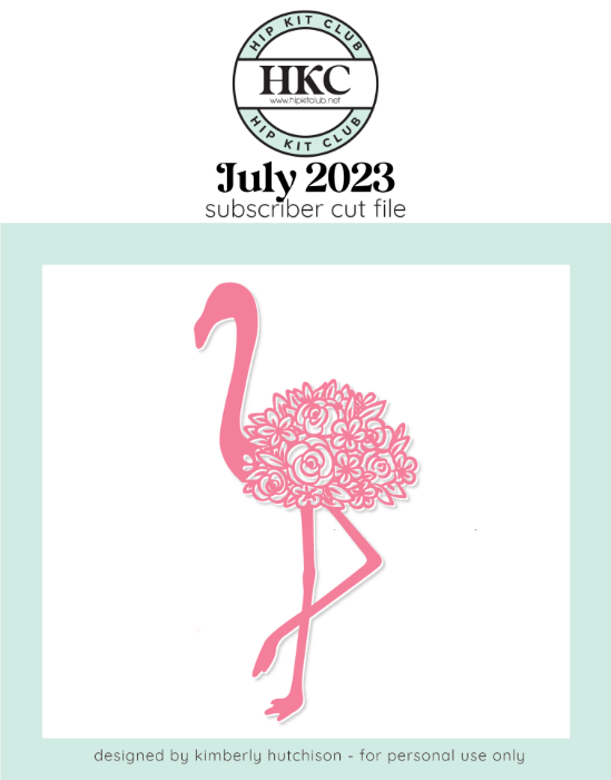 Picture of July 2023 Flamingo Cut File  