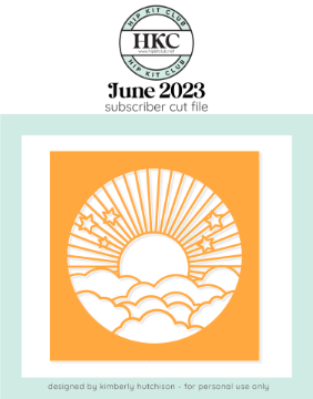 June 2023 - Sun + Clouds Circle Cut File