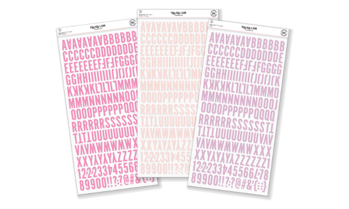 Pink Mini Alphabet Letter Stickers - (1,226 pcs) –