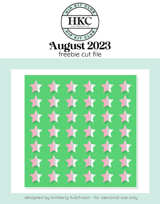Picture of August 2023 Star Background Cut File (Free when registered) 