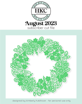August 2023 Summer Wreath Cut File