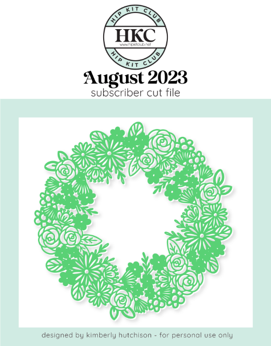 Picture of August 2023 Summer Wreath Cut File   