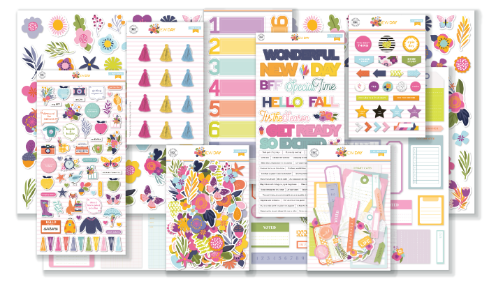 November 2023 Hip Kit Club Number Stamp Set  Exclusive Feeling Jolly  Collection - Hip Kit Club Scrapbook Kit Club