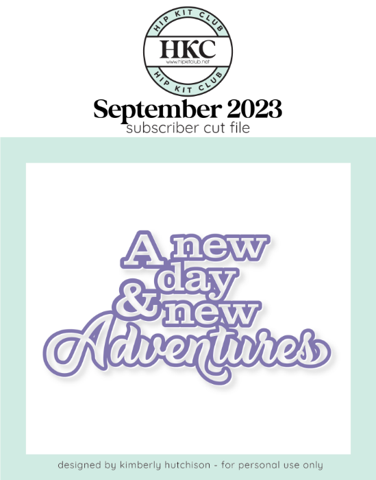Picture of September 2023 New Adventures Cut File 