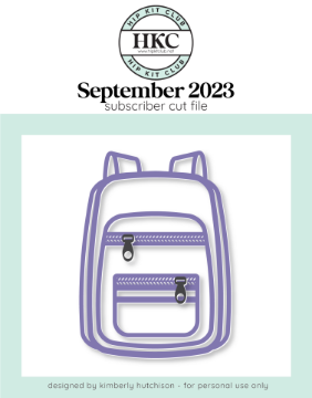 September 2023 Backpack Cut File