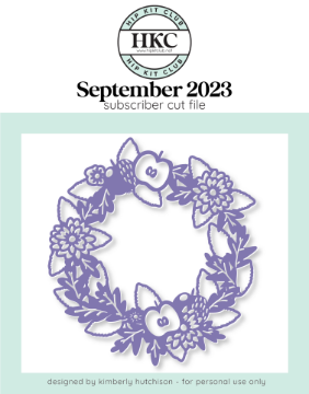 September 2023 Apple Wreath Cut File