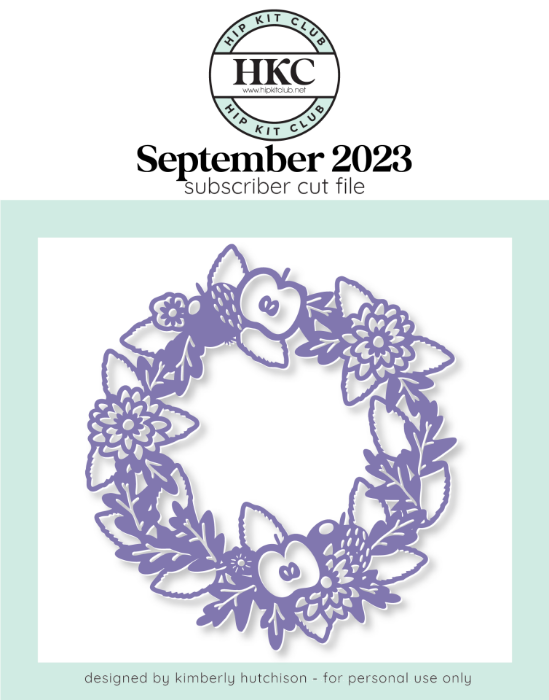 Picture of September 2023 Apple Wreath Cut File  