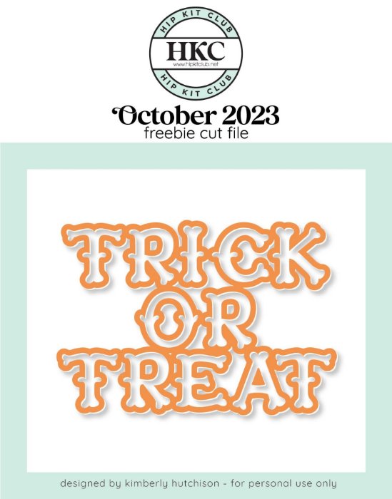 Picture of October 2023 Trick or Treat Cut File (Free when registered)   