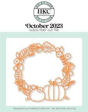 October 2023 Pumpkin Wreath Cut File
