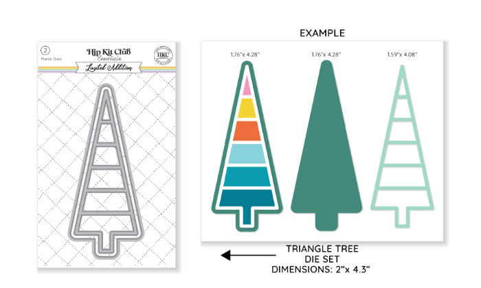 Picture of November 2023 Triangle Tree Die Set