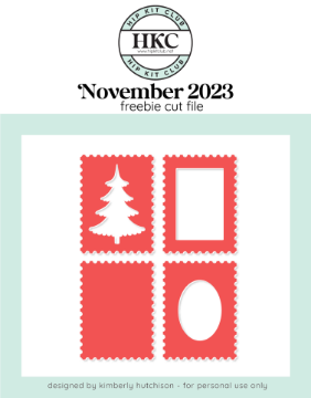 November 2023 Postage Stamp Frames Cut File (Free when registered)