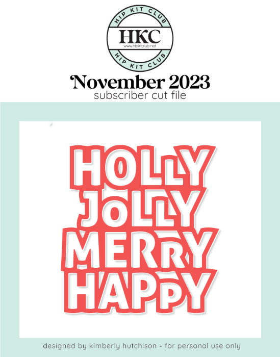Holly Jolly Merry Cut File