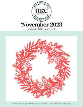 November 2023 Winterberry Wreath Cut File