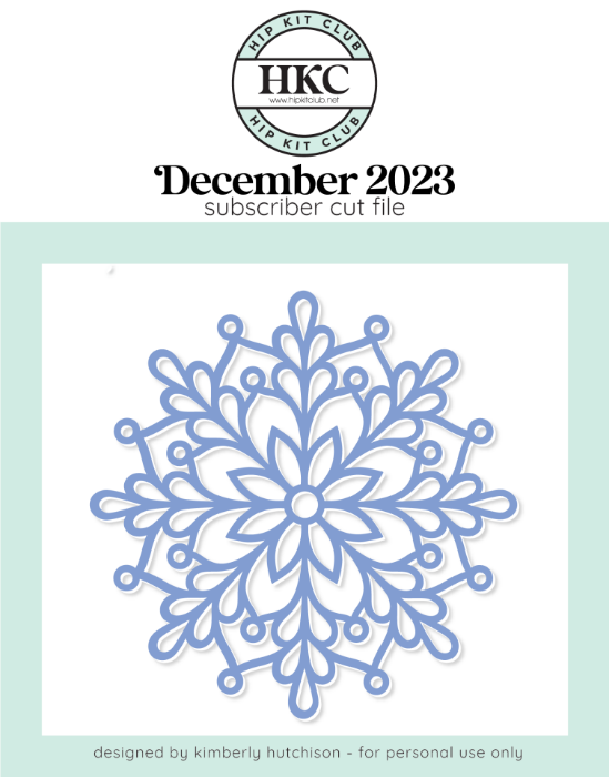 Large Snowflake Cut File