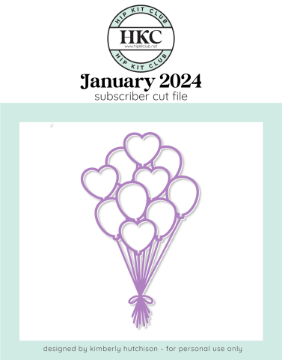 January 2024 Balloon Bouquet Cut File