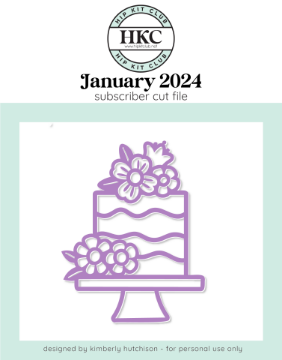 January 2024 Flower Cake Cut File