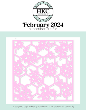 February 2024 Floral Hexagon Background Cut File