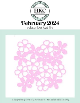 February 2024 Floral Lace Background Cut File